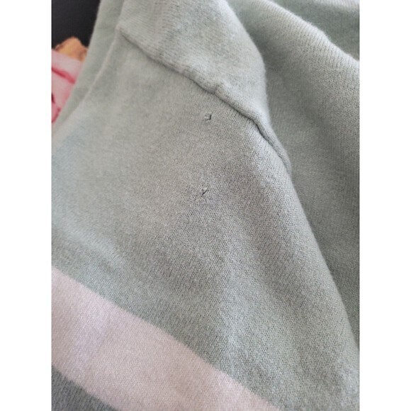 Philosophy Women's Green and White Weekend Crewneck Sweater Size XLarge - Picture 6 of 8